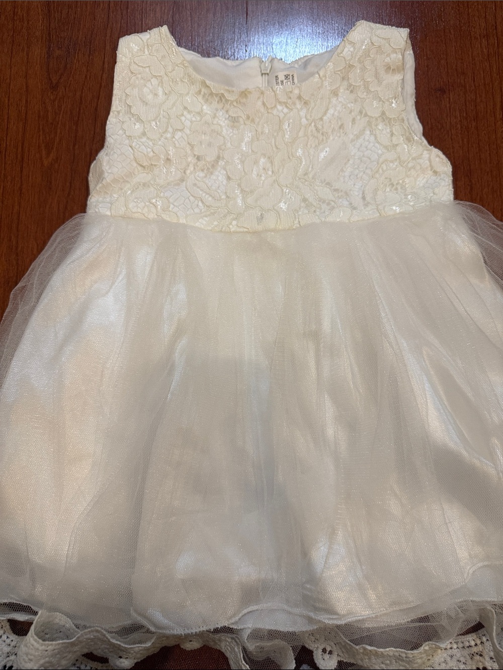 Ivory Lace & Tulle Party Dress for Girls